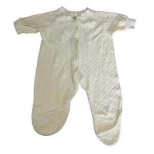 Vintage 1950s Baby Boys Sz 6M One Piece Pajama Mr America Embroidered